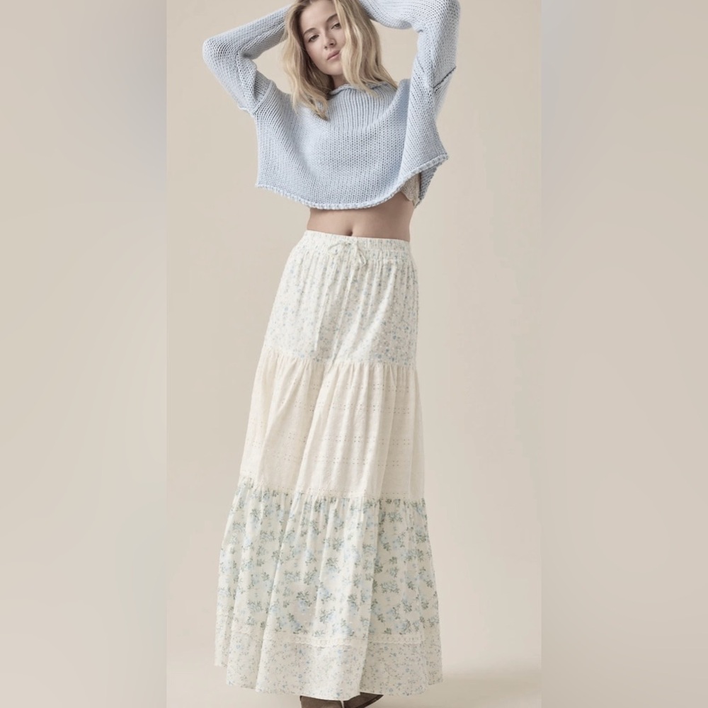 Altar’d State Sweeping Cotton Eyelet Maxi